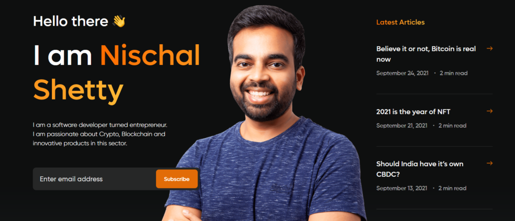 nischal shetty Wazirx Founder